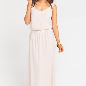Kendall Maxi Dress in Show me the Ring Crisp